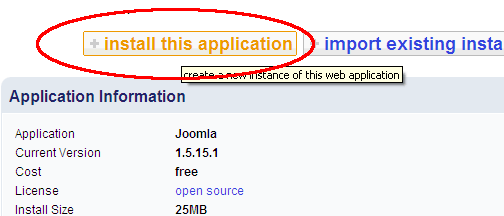 Joomla Automatic installation