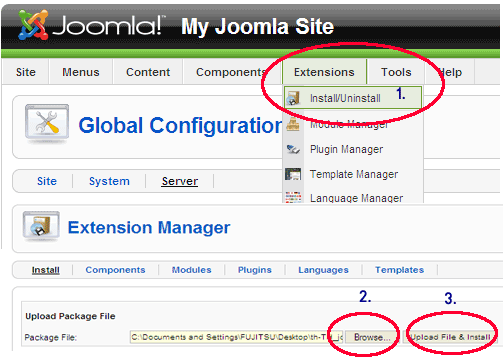 การติดตั้งภาษาไทย สำหรับ Joomla